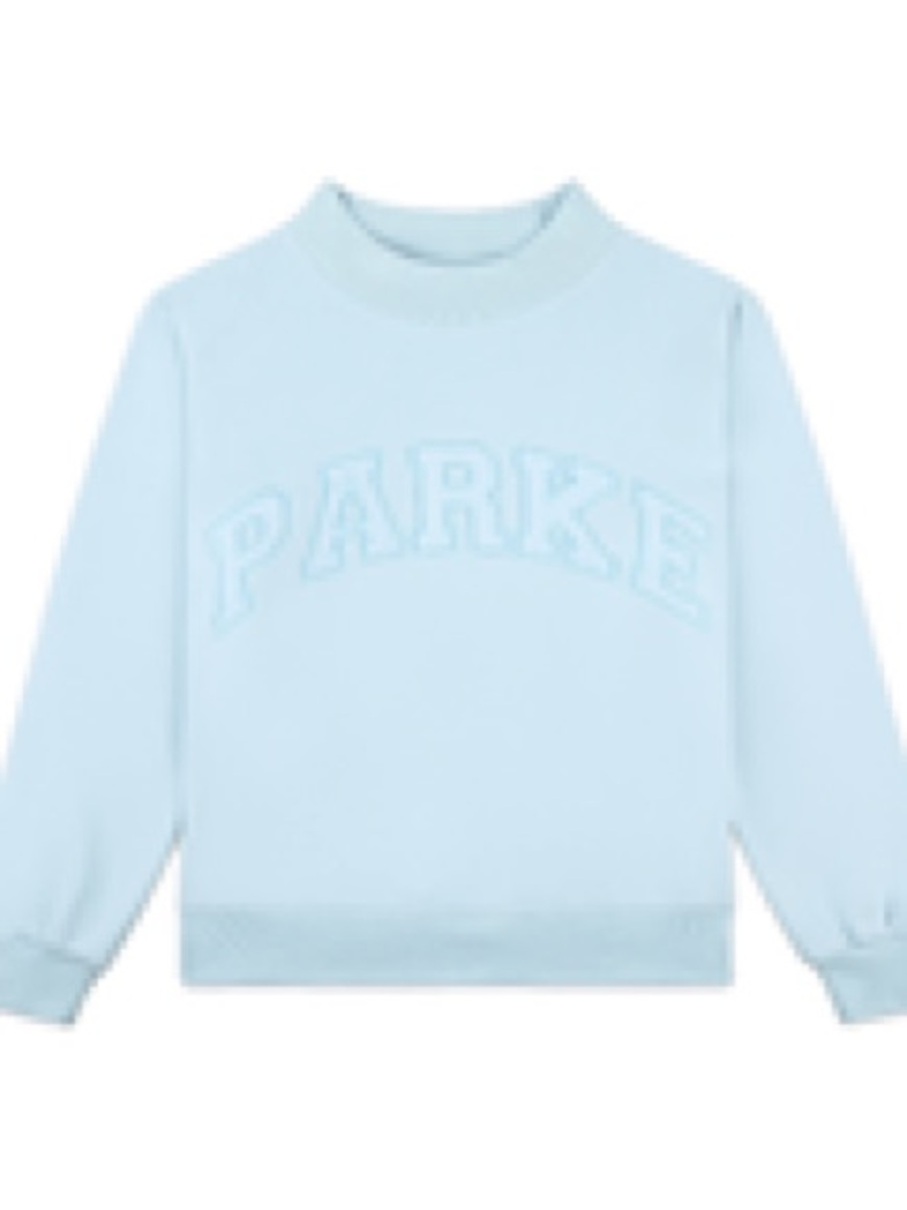 Parker Pastel Blue Embossed Crewneck Sweatshirt